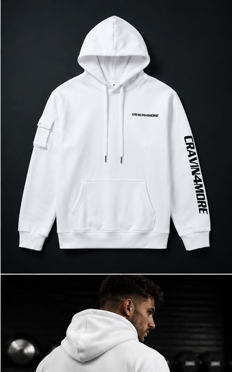 Hoodie Stealth White